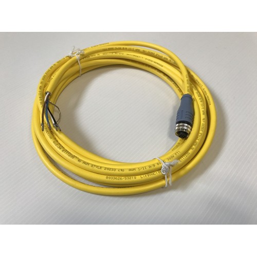 Câble pour débitmètre EF avec afficheur LCD, connecteur M12x1, 4 pôles + blindage, 5 m : photo du câble nu